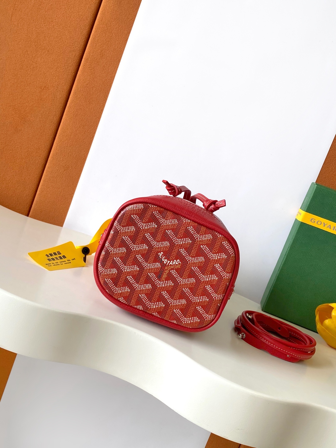 Goyard Petite Flot Bucket Bag red Tan 139758379