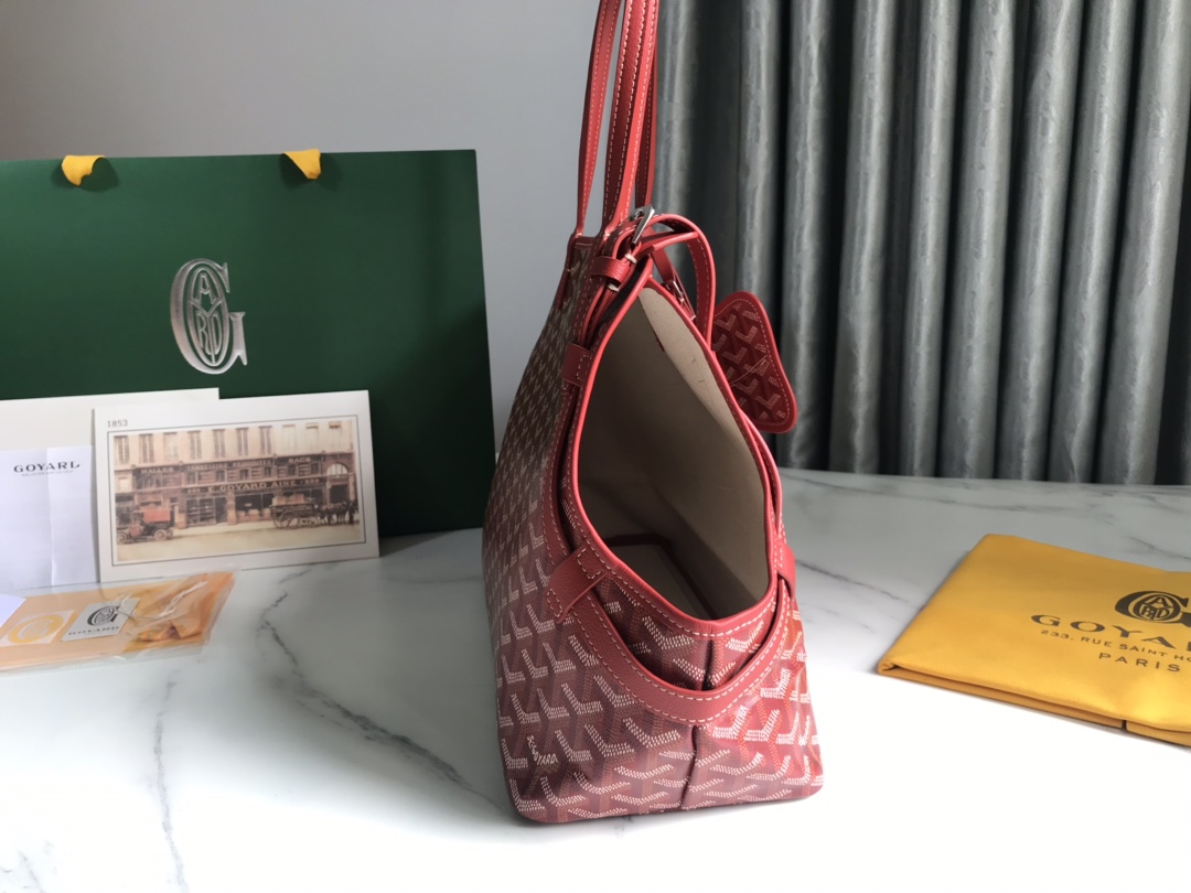 Goyard Chien Gris Pet Carrier Tote Coated Canvas bag red