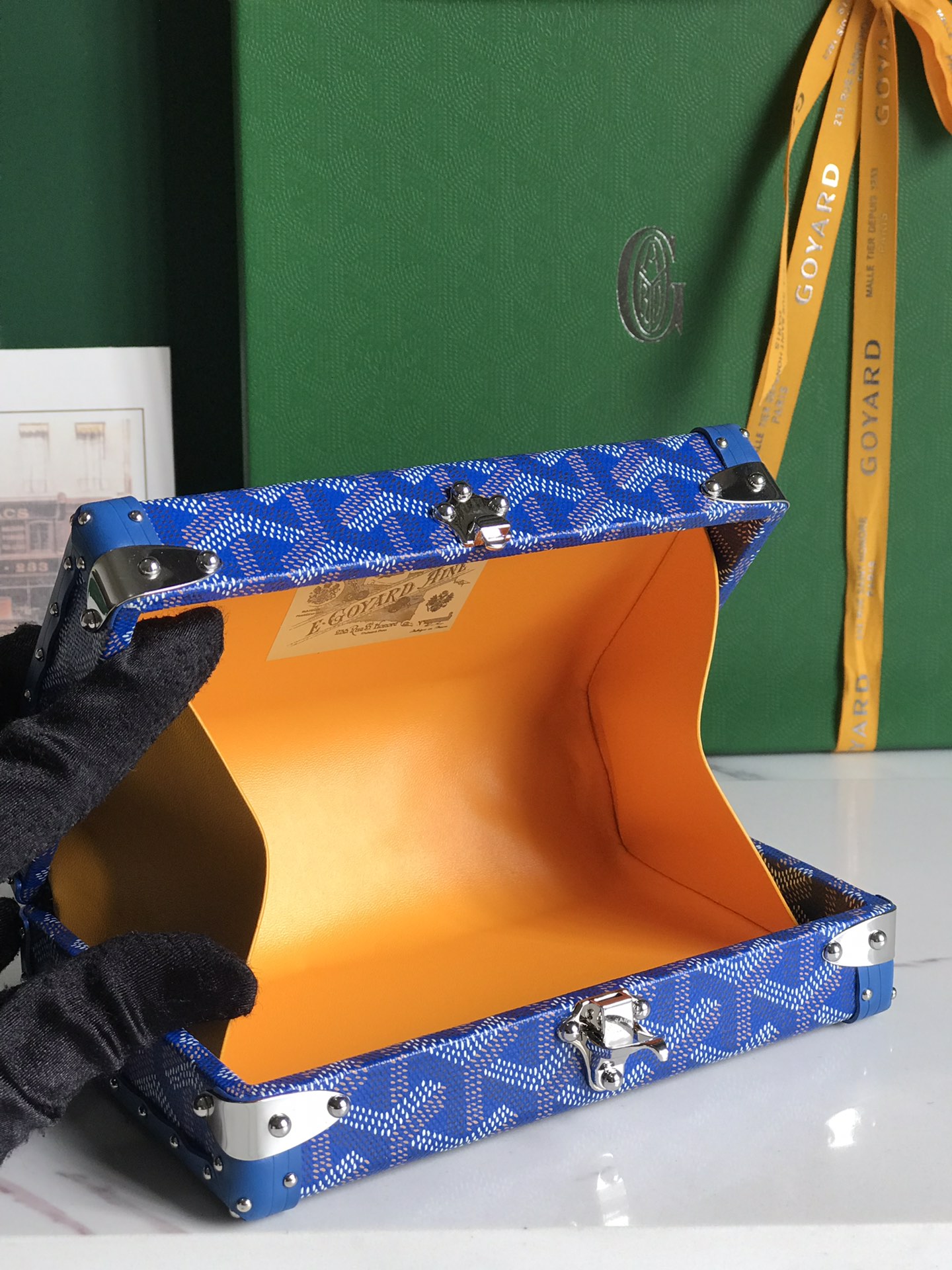 Goyard Blue  Minaudiere Trunk Bag Goyard |
