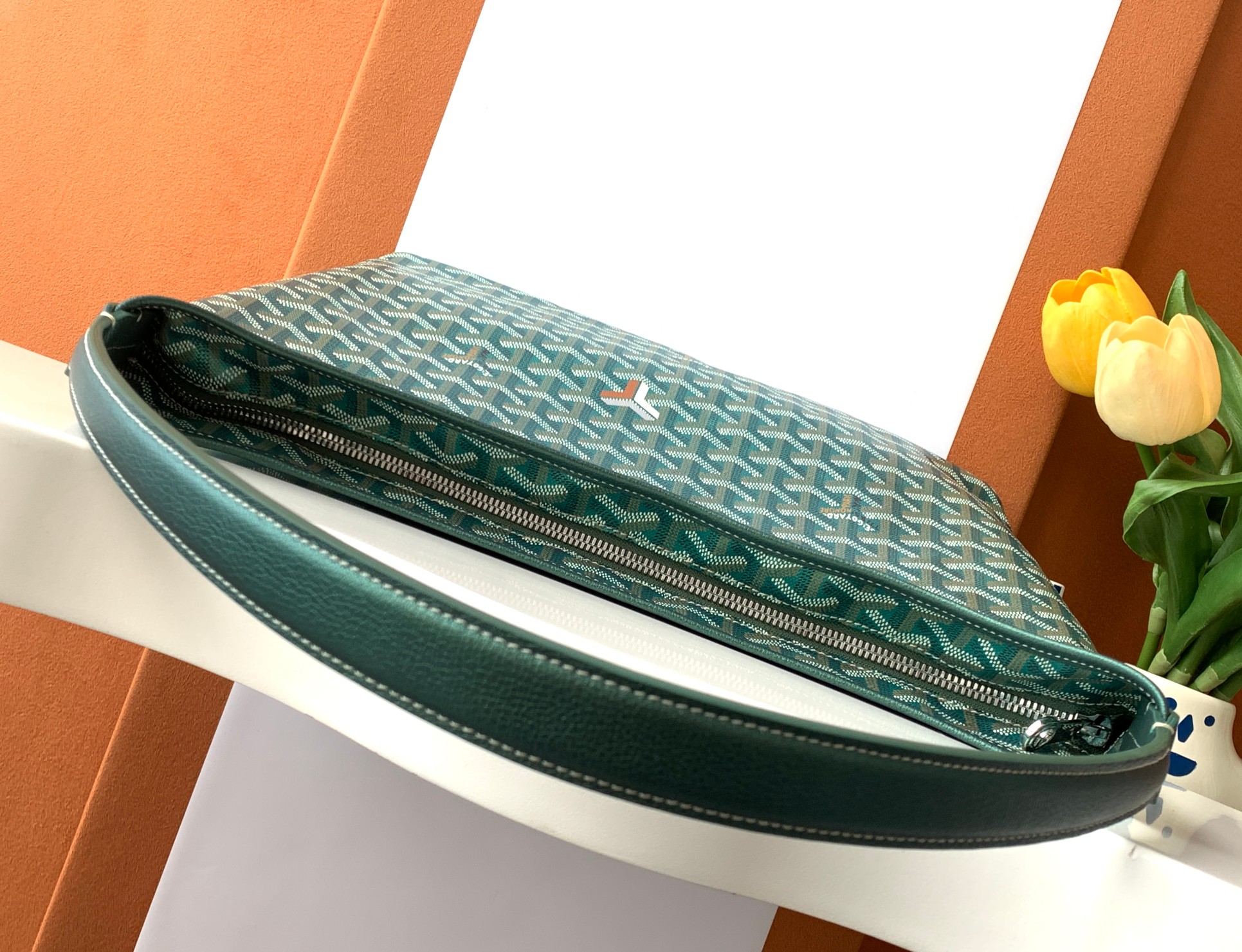 GOYARD Goyardine Boheme Hobo Green 1588320