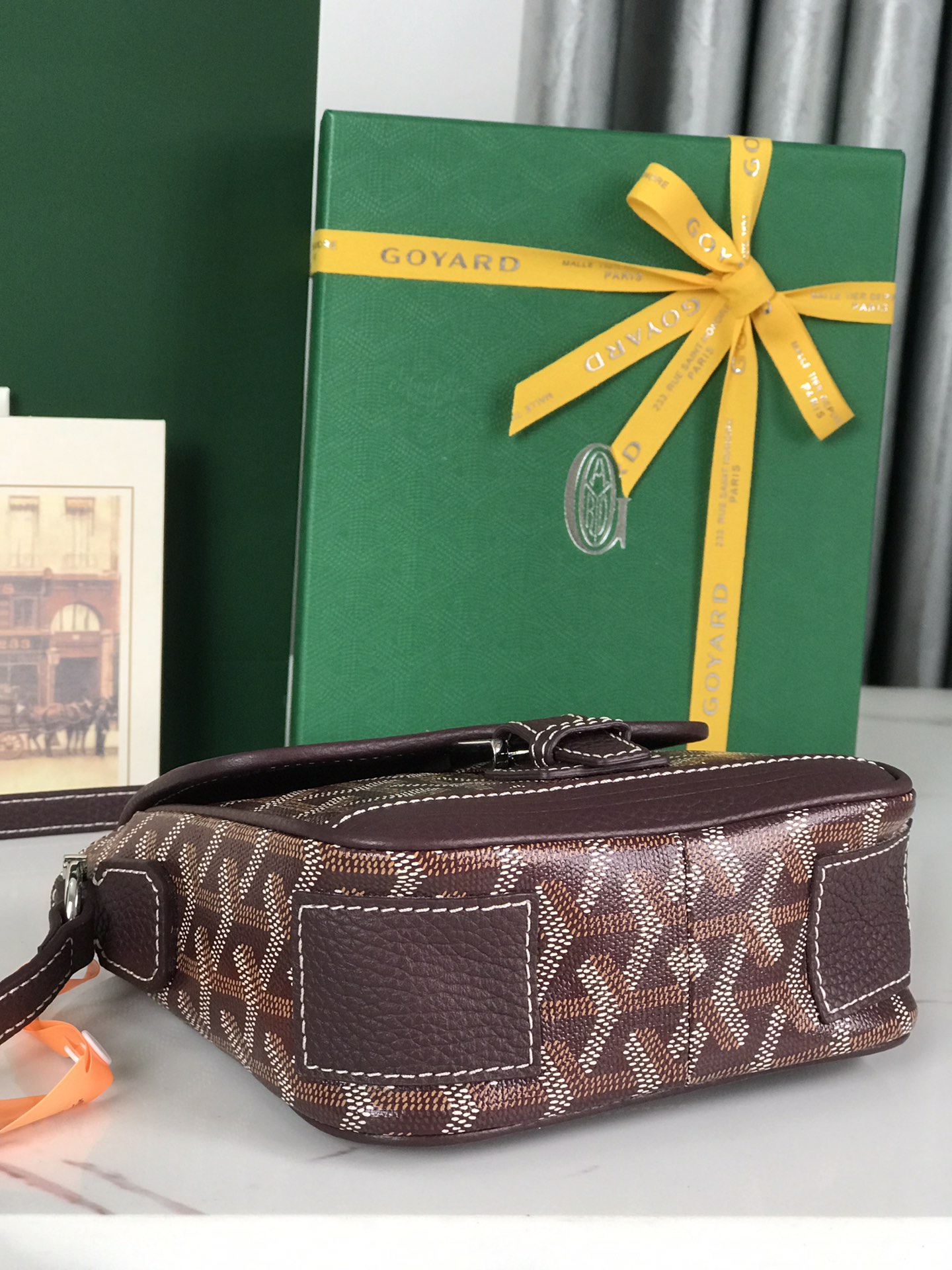 Goyard Brown Coated Canvas Mini Cross-Body Bag