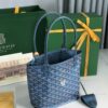 GOYARD Iridescent Goyardine Saint Louis PM Pearly Blue 1609675
