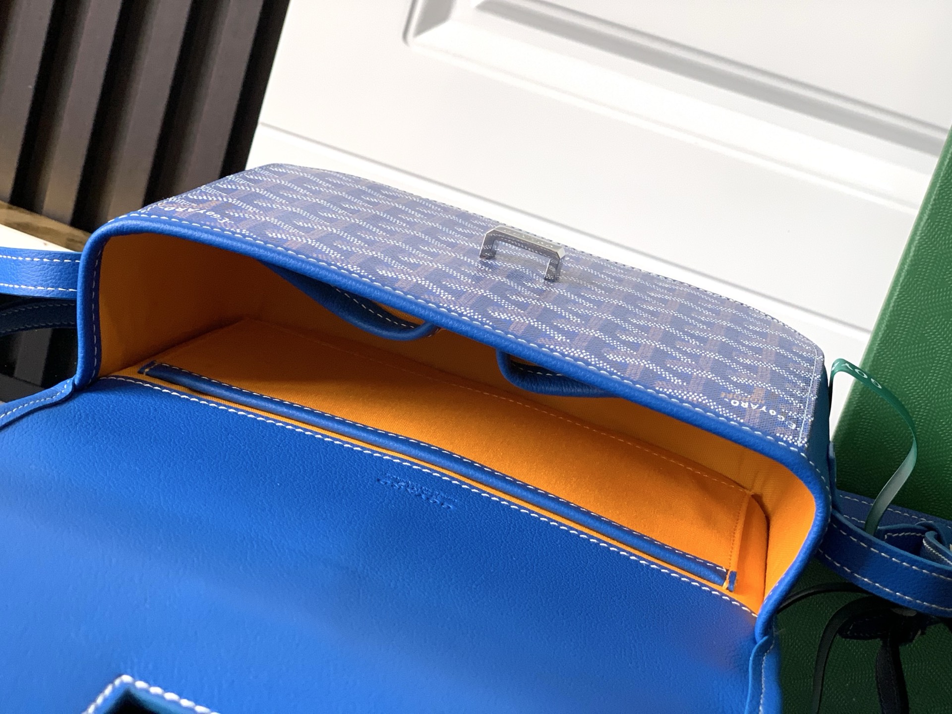 GOYARD Goyardine Belvedere II PM Messenger Bag Sky Blue 1368143