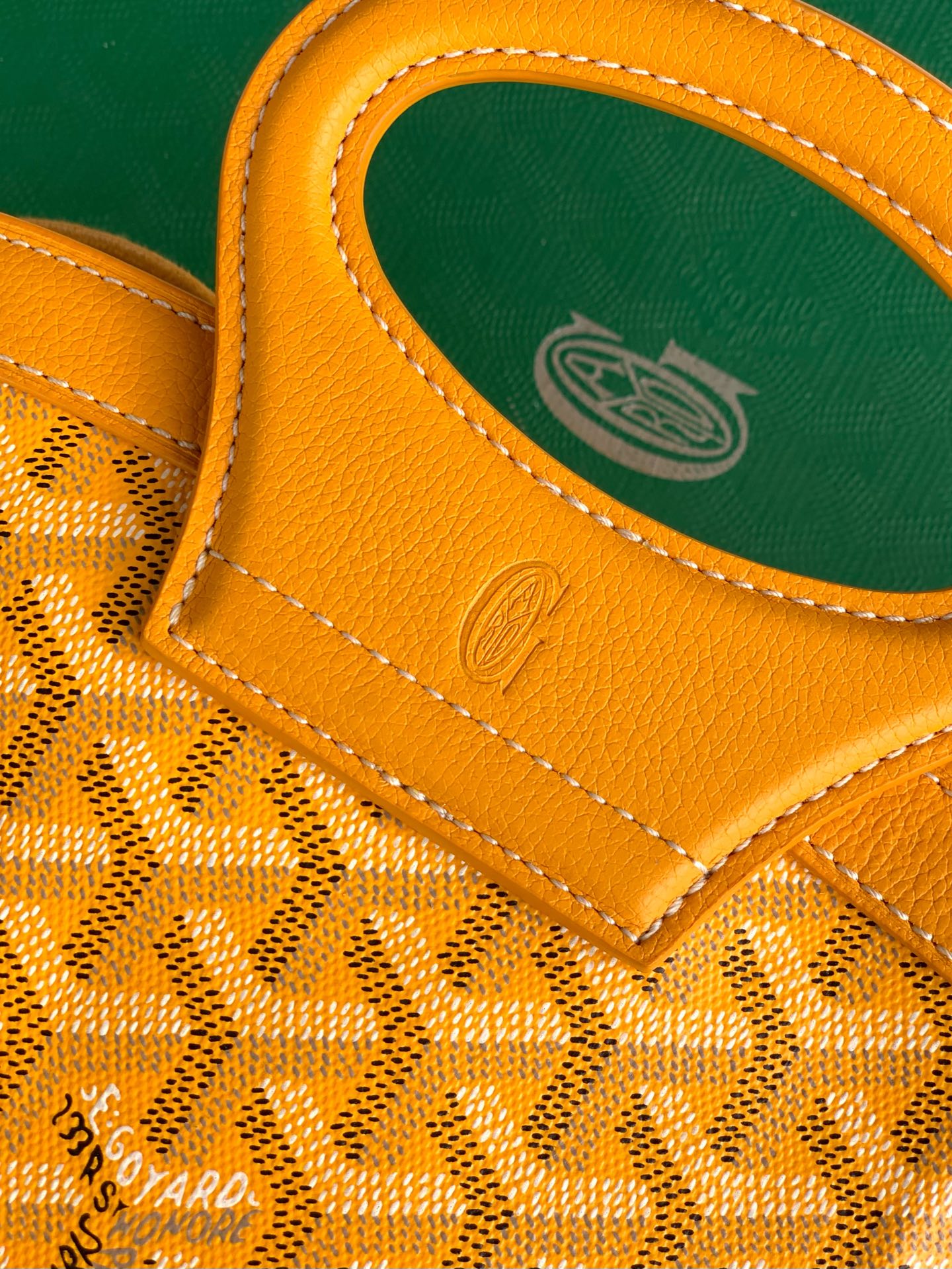 Goyard Beluga Mini Bag In Yellow Goyardine Canvas And