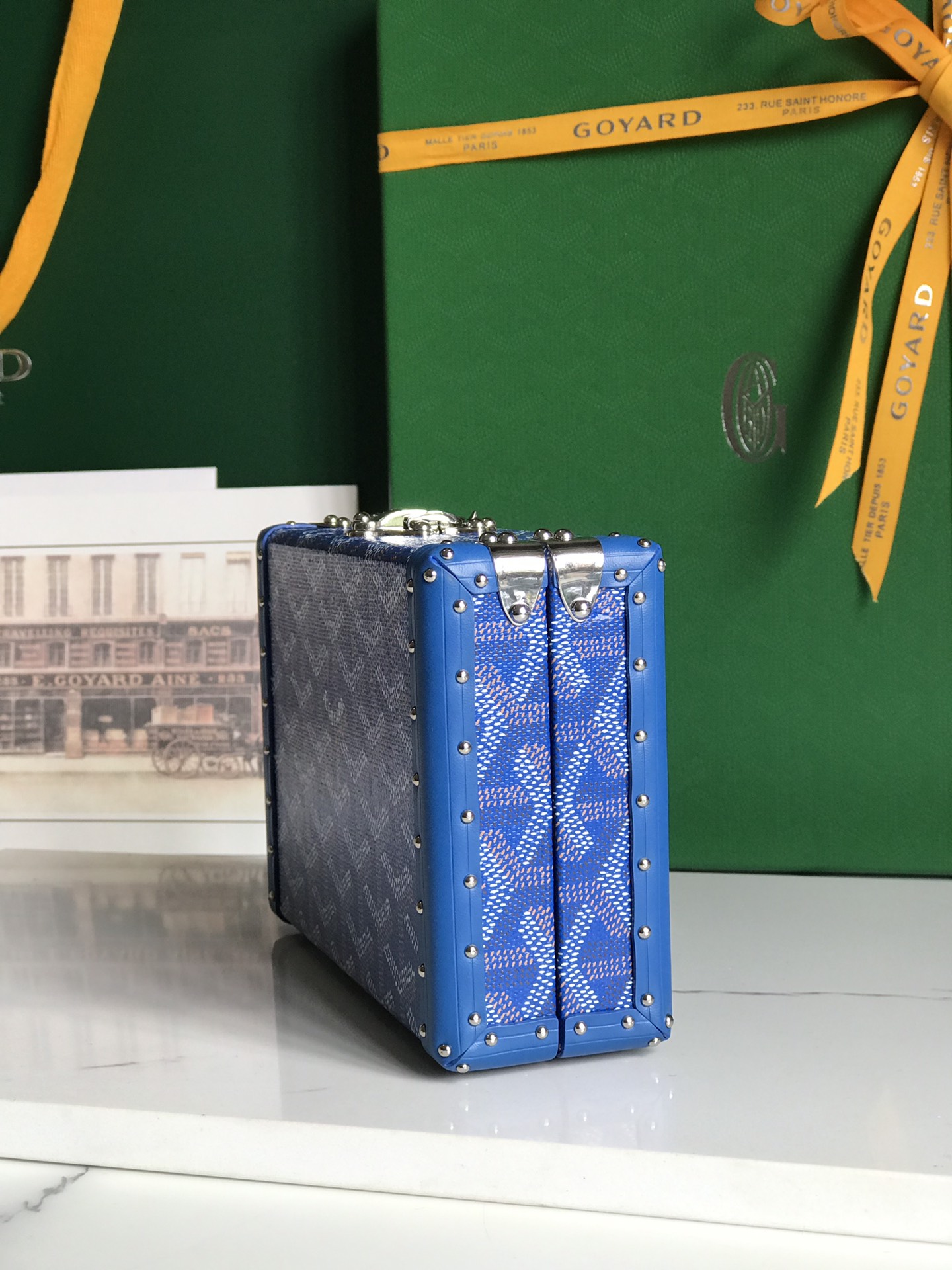 Goyard Blue  Minaudiere Trunk Bag Goyard |