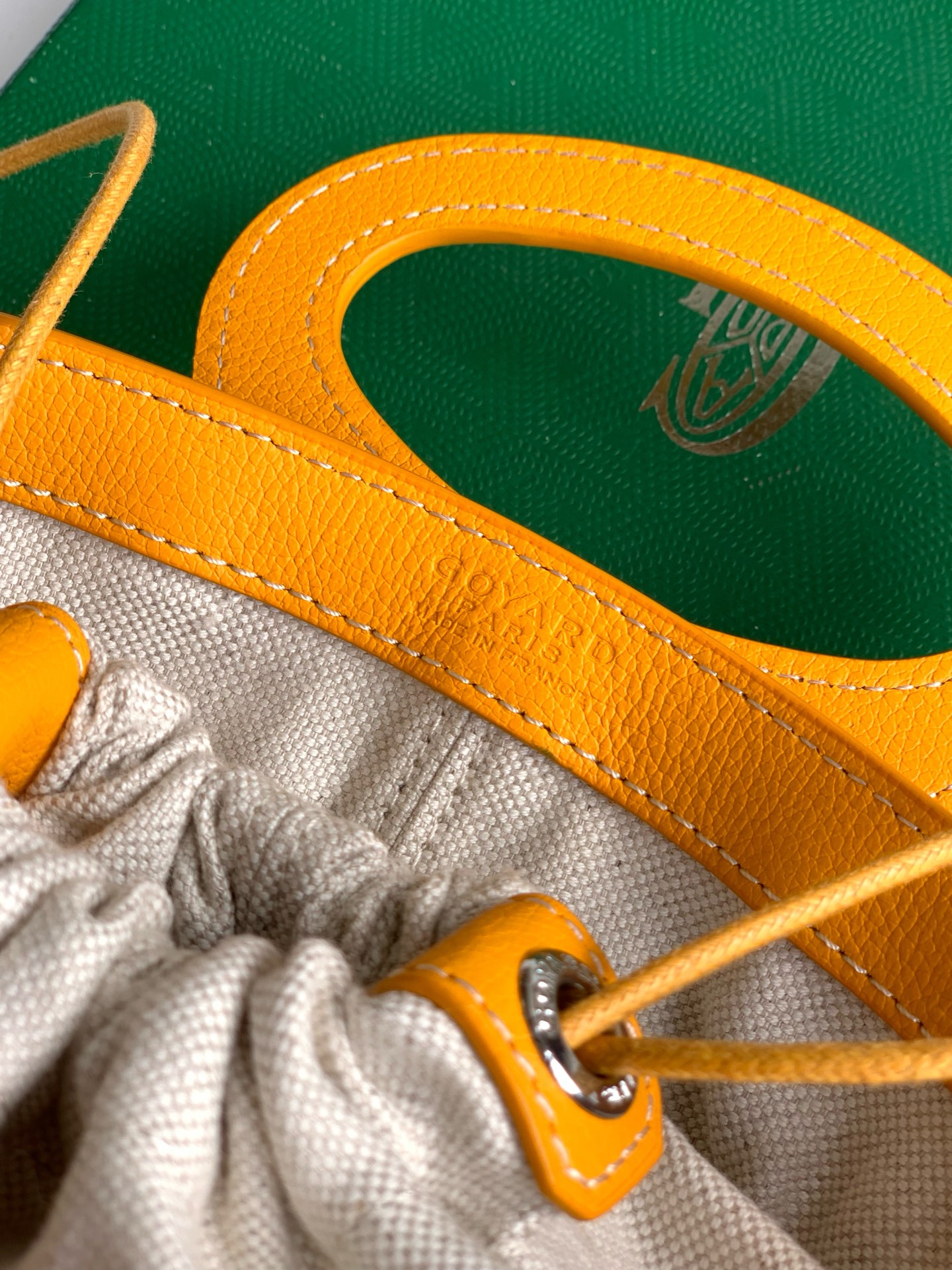 Goyard Beluga Mini Bag In Yellow Goyardine Canvas And