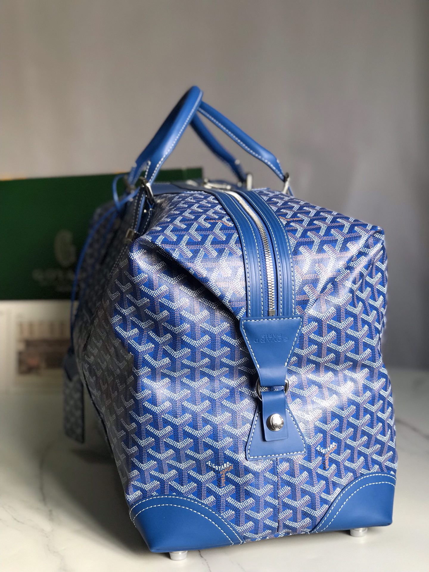 Goyard Sac Boeing 55 Duffle Handbag in Blue 98387