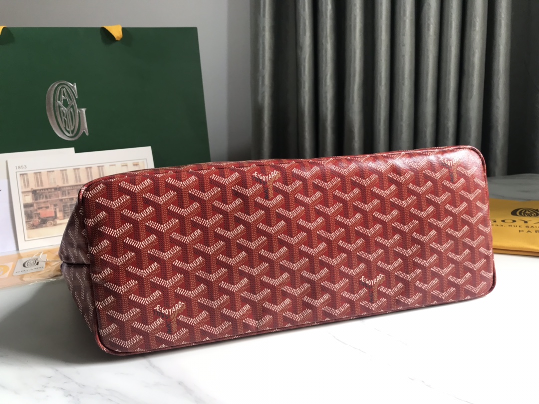 Goyard Chien Gris Pet Carrier Tote Coated Canvas bag red