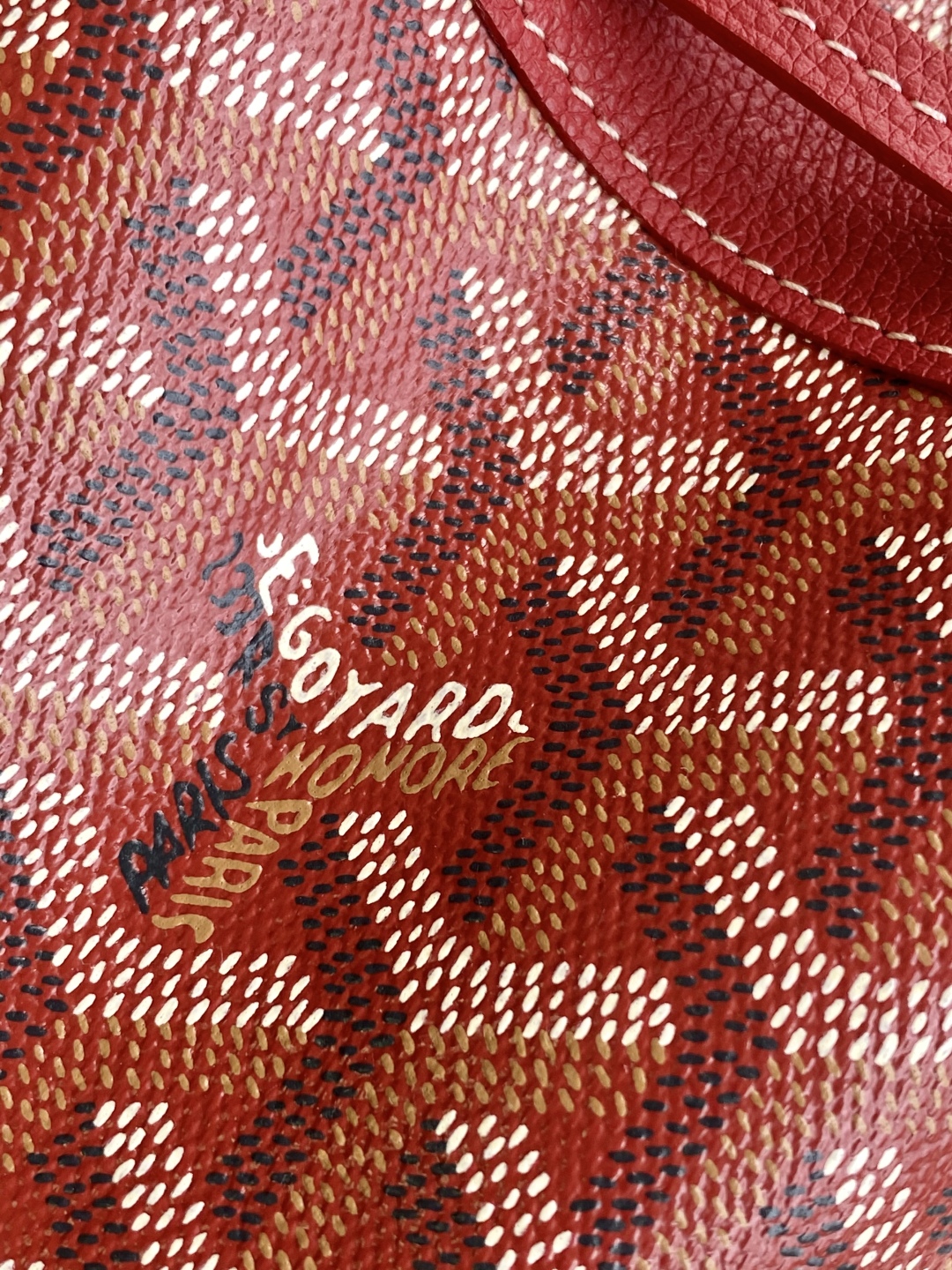 Goyard Petite Flot Bucket Bag red Tan 139758379