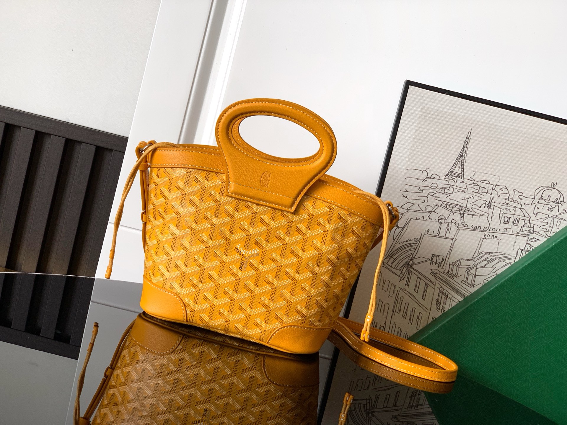 Goyard Beluga Mini Bag In Yellow Goyardine Canvas And