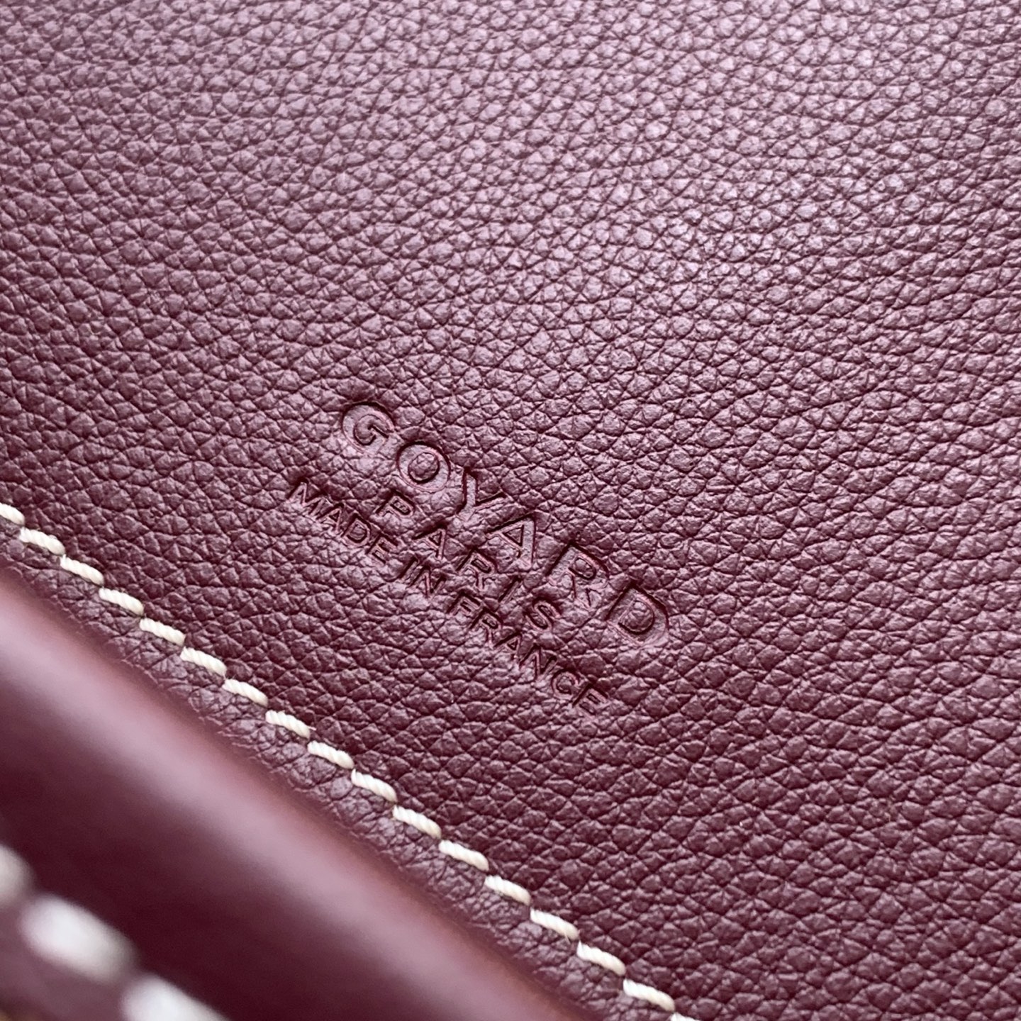 Goyard Burgundy Goyardine Coated Canvas and Leather