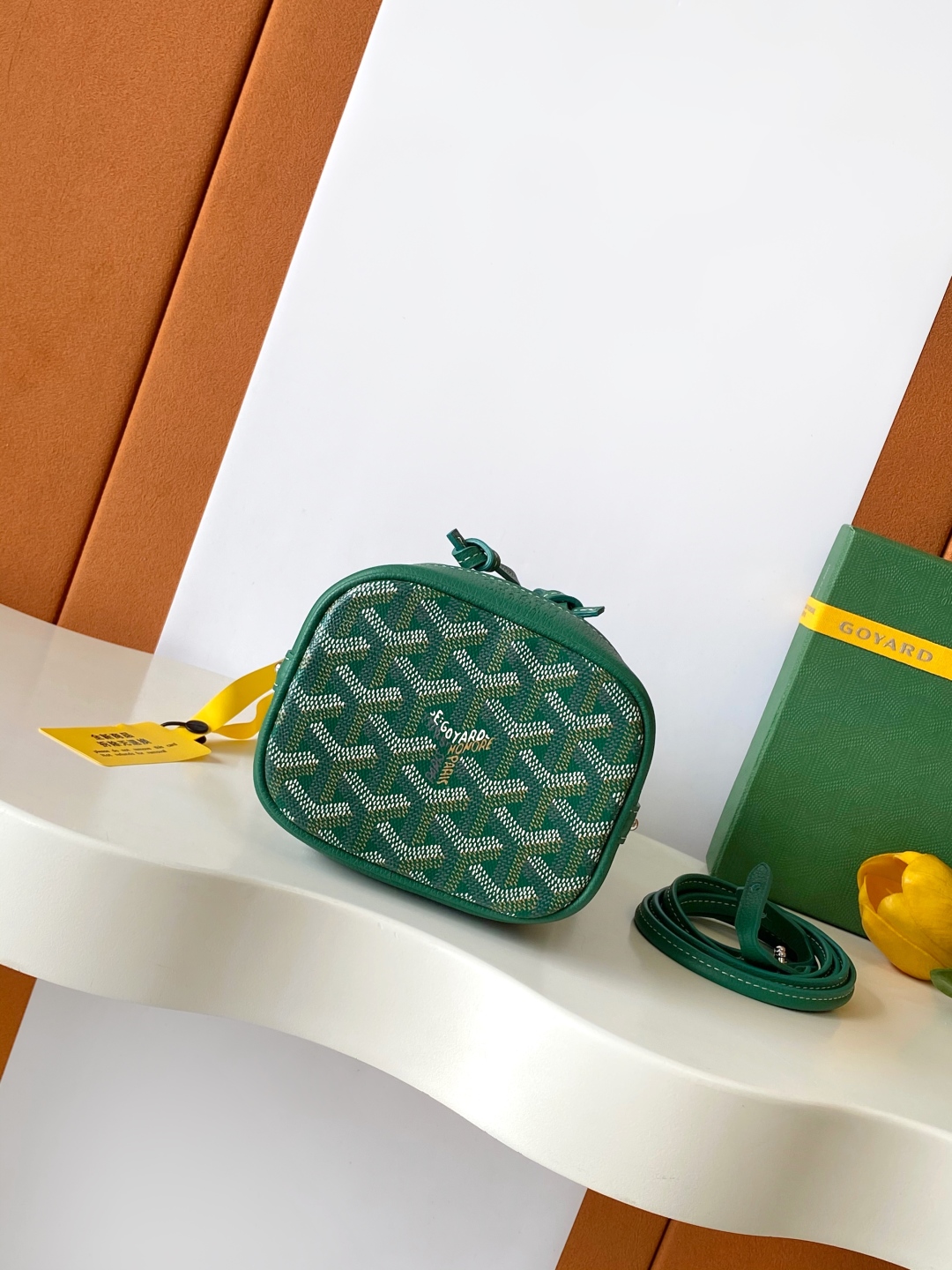 Goyard Petite Flot Bucket Bag green Tan 139758379 | eBay