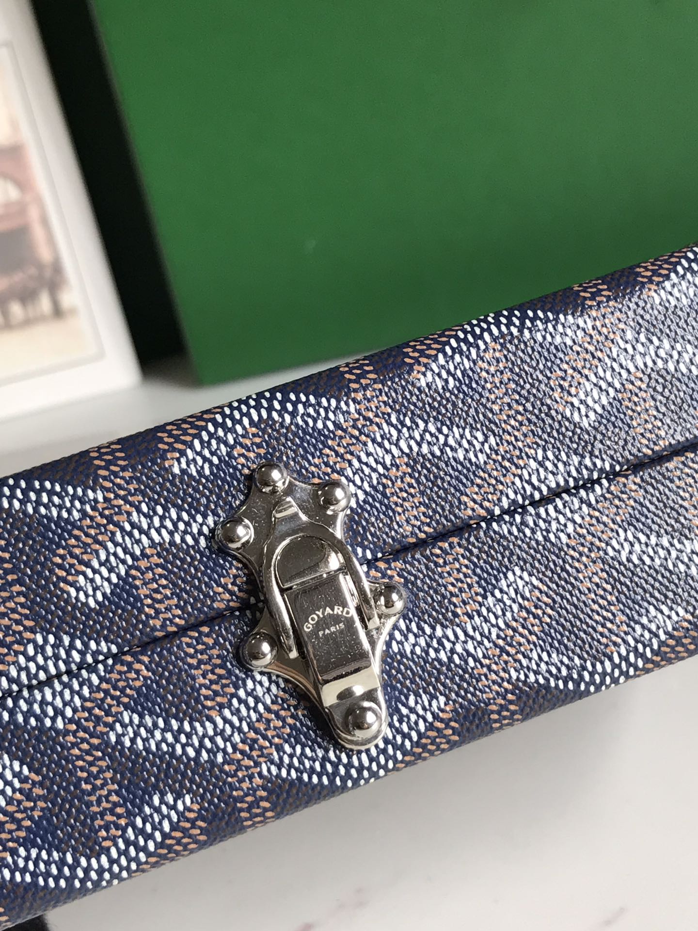 Goyard Blue navy Minaudiere Trunk Bag Goyard |