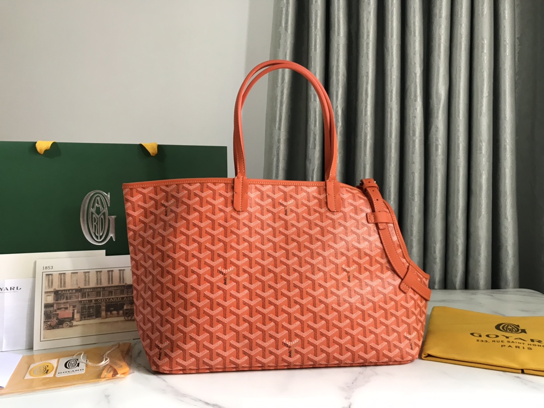 Goyard Chien Gris Pet Carrier Tote Coated Canvas bag orange