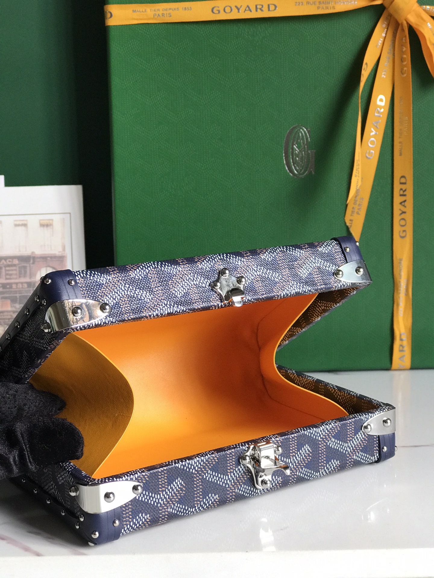 Goyard Blue navy Minaudiere Trunk Bag Goyard |
