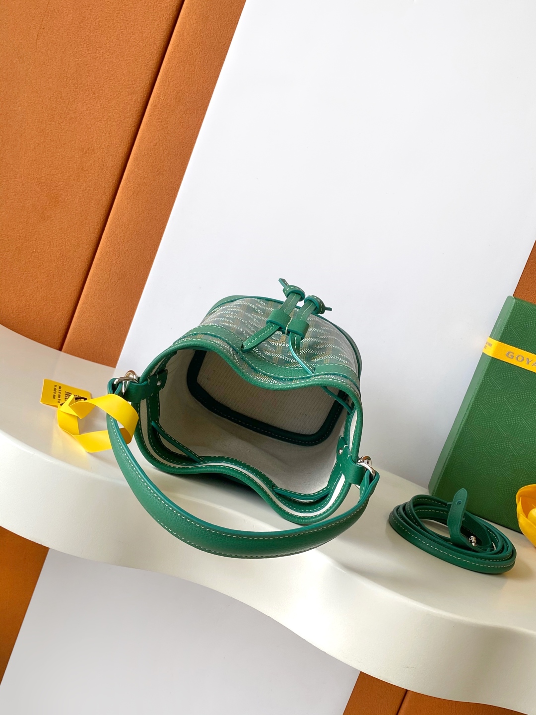 Goyard Petite Flot Bucket Bag green Tan 139758379 | eBay