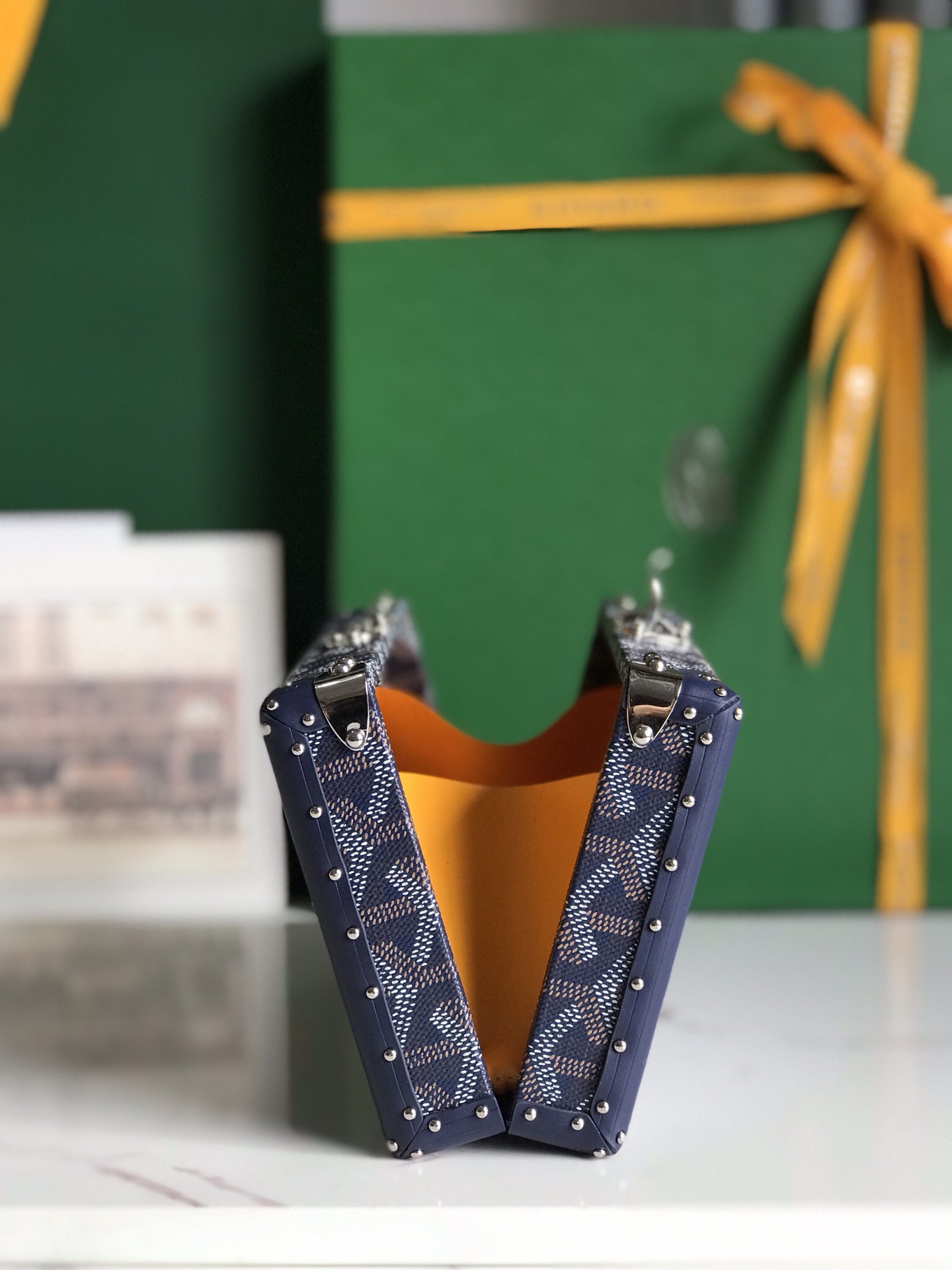 Goyard Blue navy Minaudiere Trunk Bag Goyard |