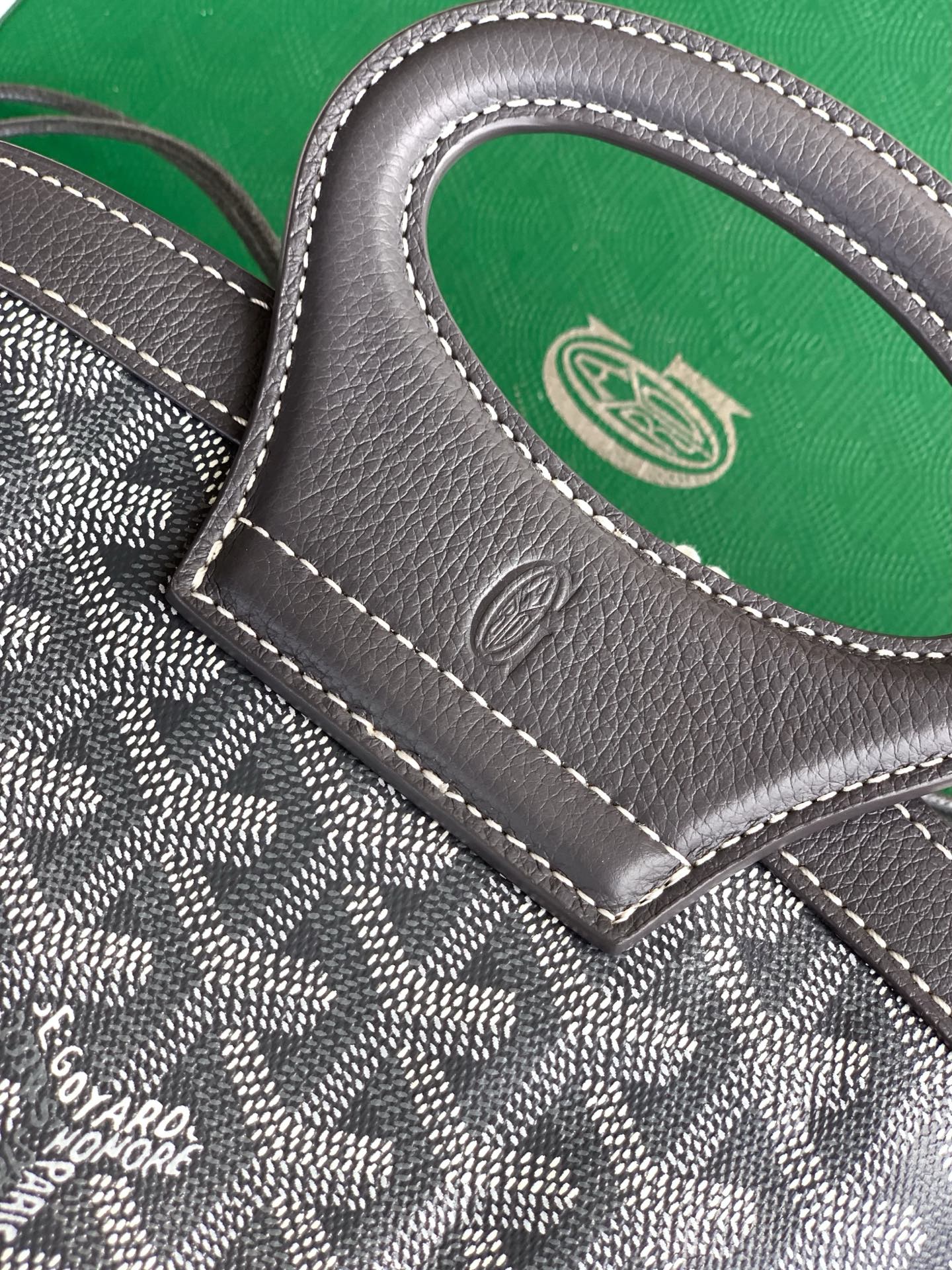 Goyard Beluga Mini Bag In Gray Goyardine Canvas And ...