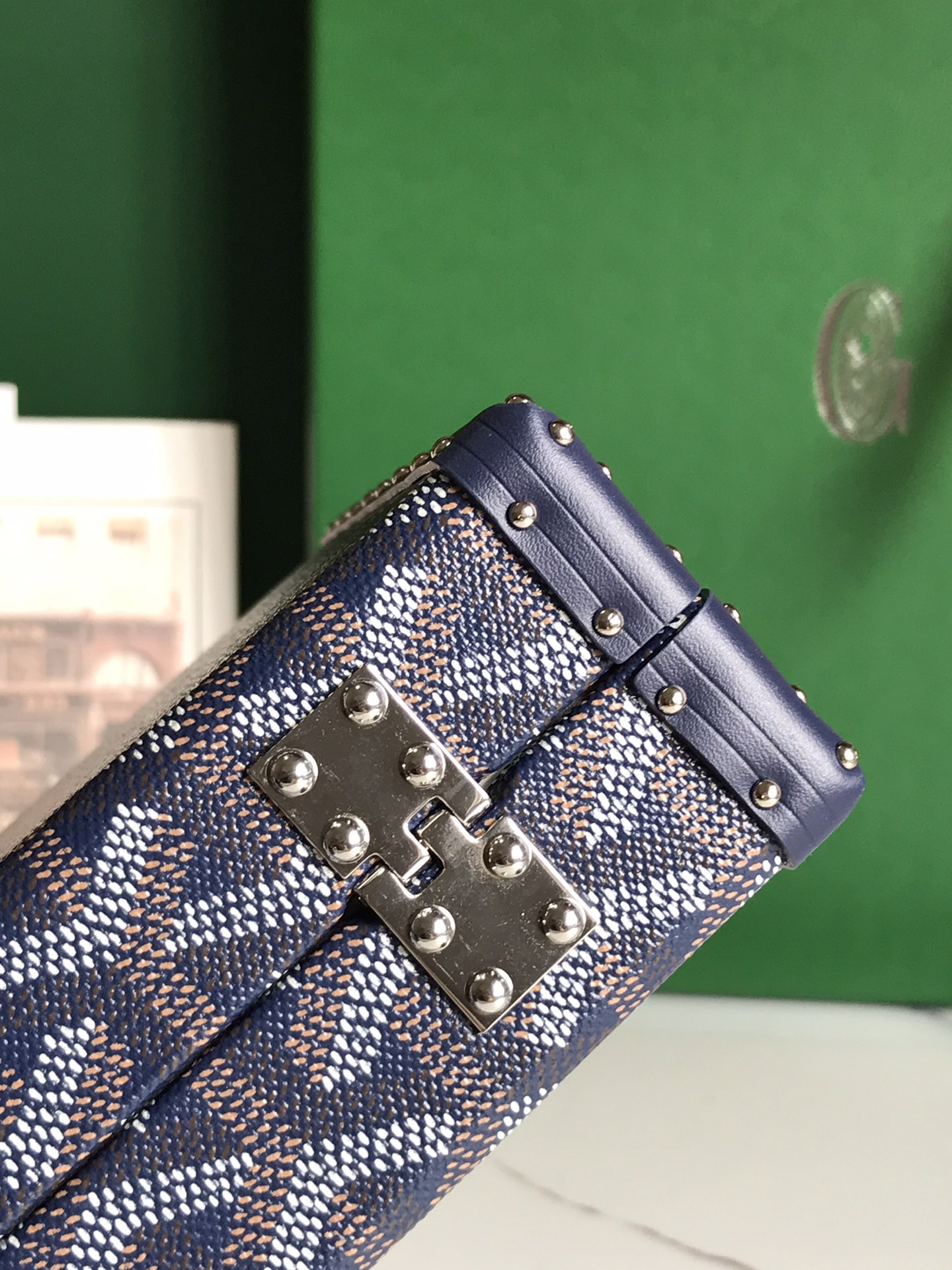 Goyard Blue navy Minaudiere Trunk Bag Goyard |