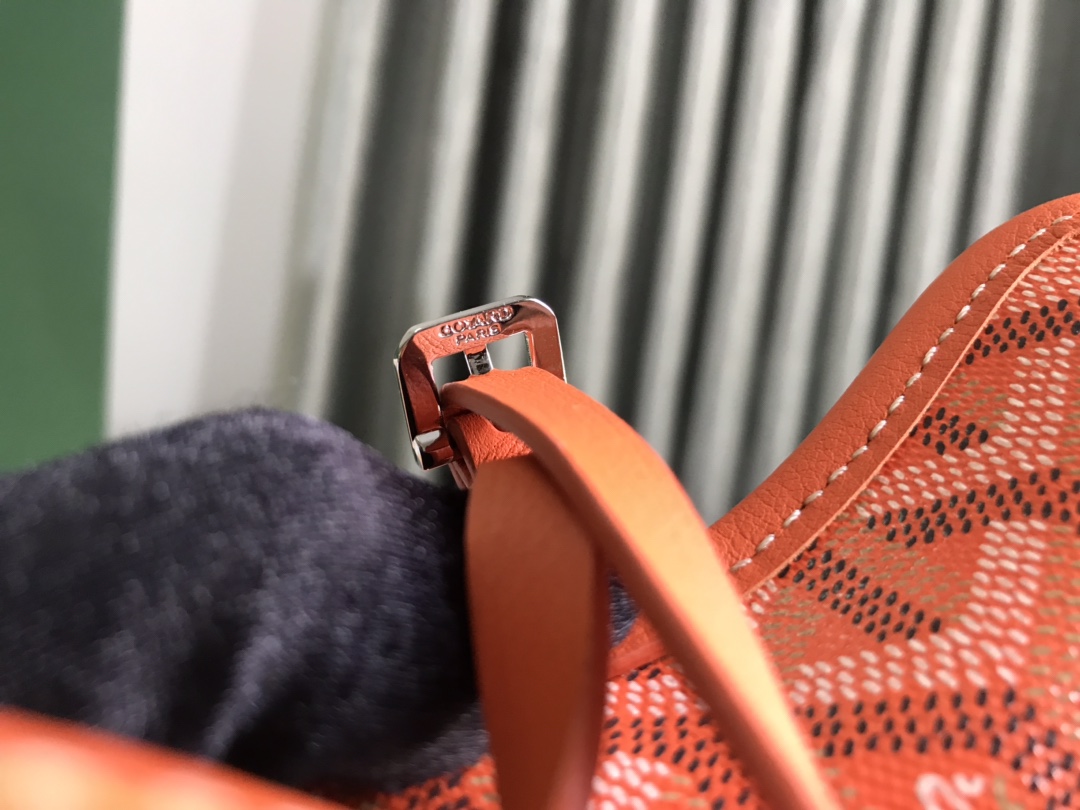 Goyard Chien Gris Pet Carrier Tote Coated Canvas bag orange