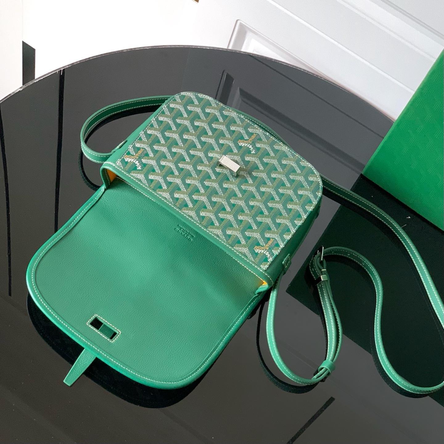 Goyard Goyardine Belvedere II green MM Messenger Bag –