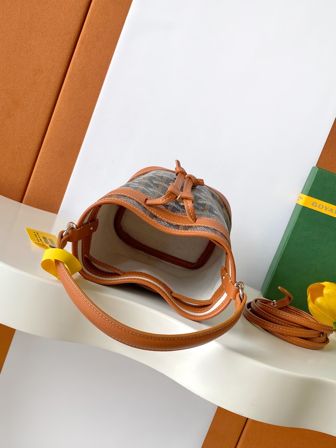 Goyard Petite Flot Bucket Bag Black Tan 139758379 | eBay