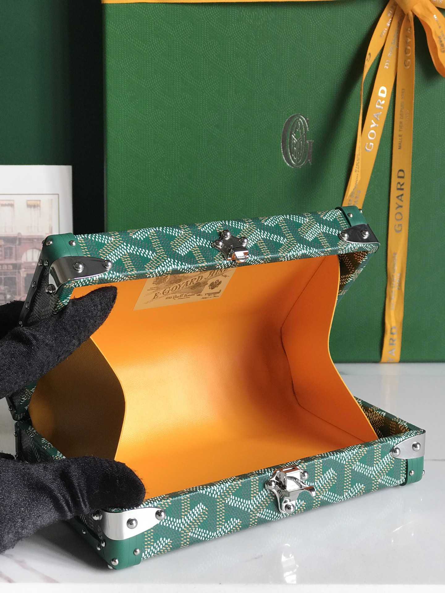 Goyard green Minaudiere Trunk Bag Goyard |