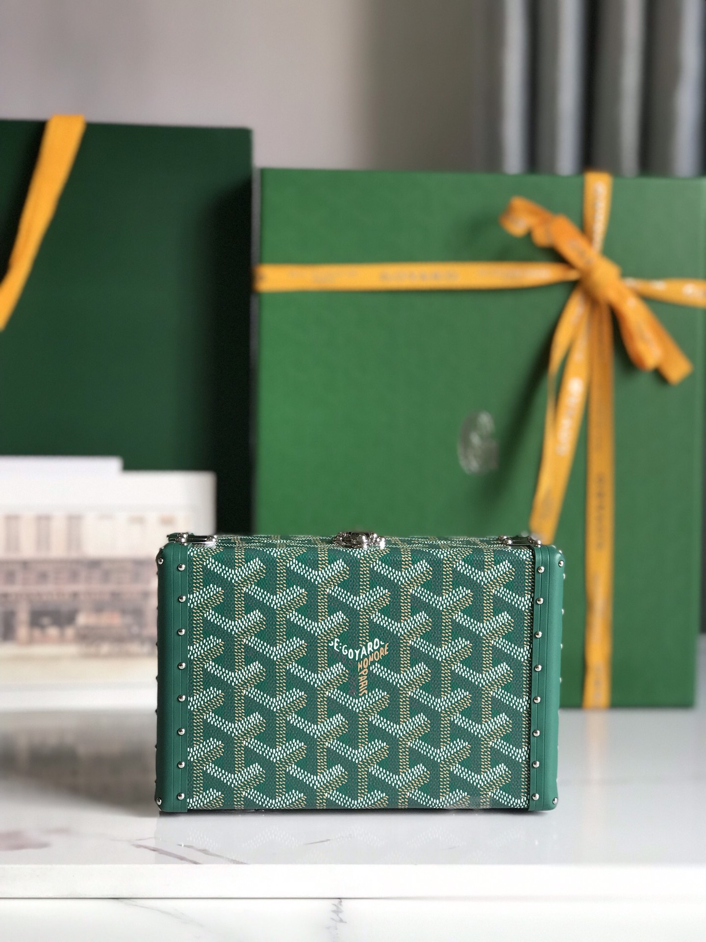 Goyard green Minaudiere Trunk Bag Goyard |