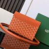 GOYARD Goyardine Calfskin Chypre Wallet Pouch orange