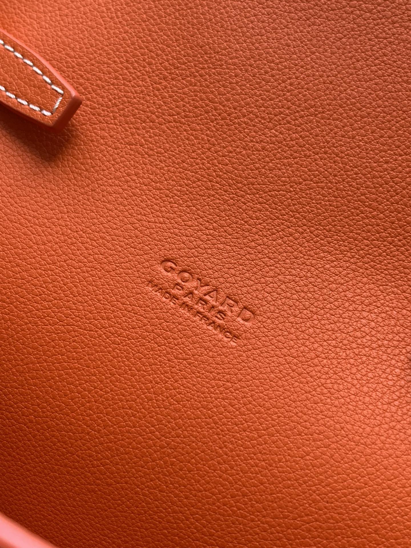GOYARD Goyardine Calfskin Chypre Wallet Pouch orange