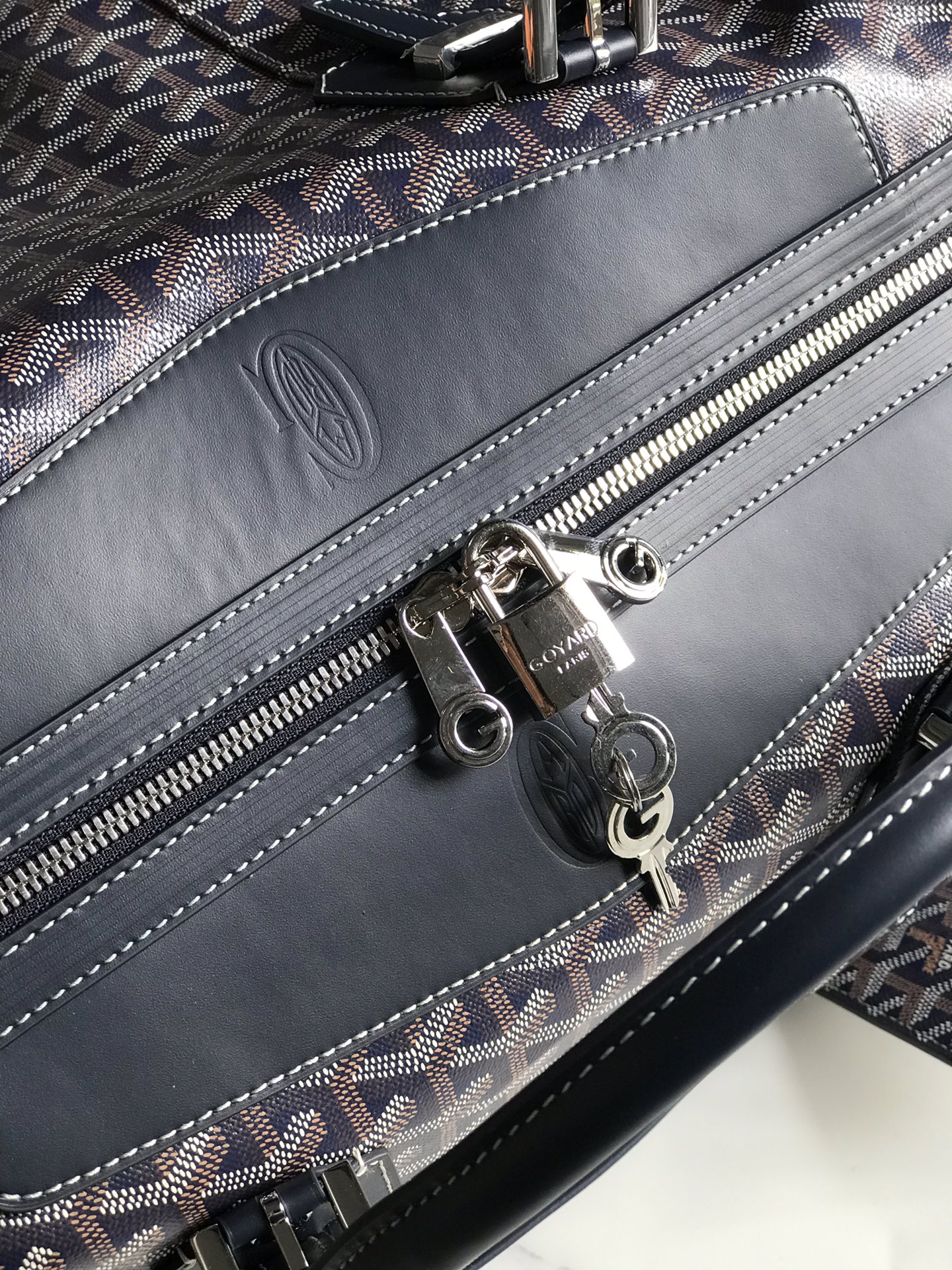 Goyard Sac Boeing 55 Duffle Handbag in Blue 98387