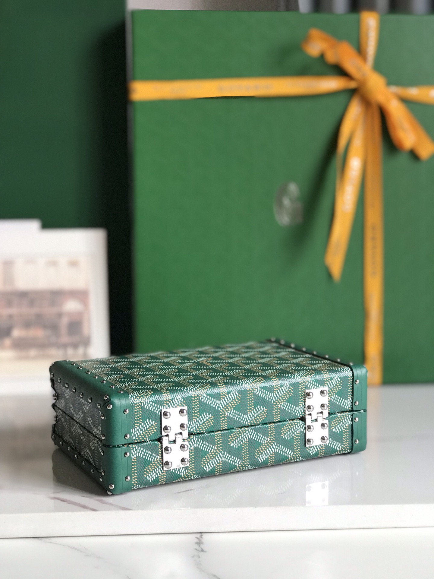 Goyard green Minaudiere Trunk Bag Goyard |