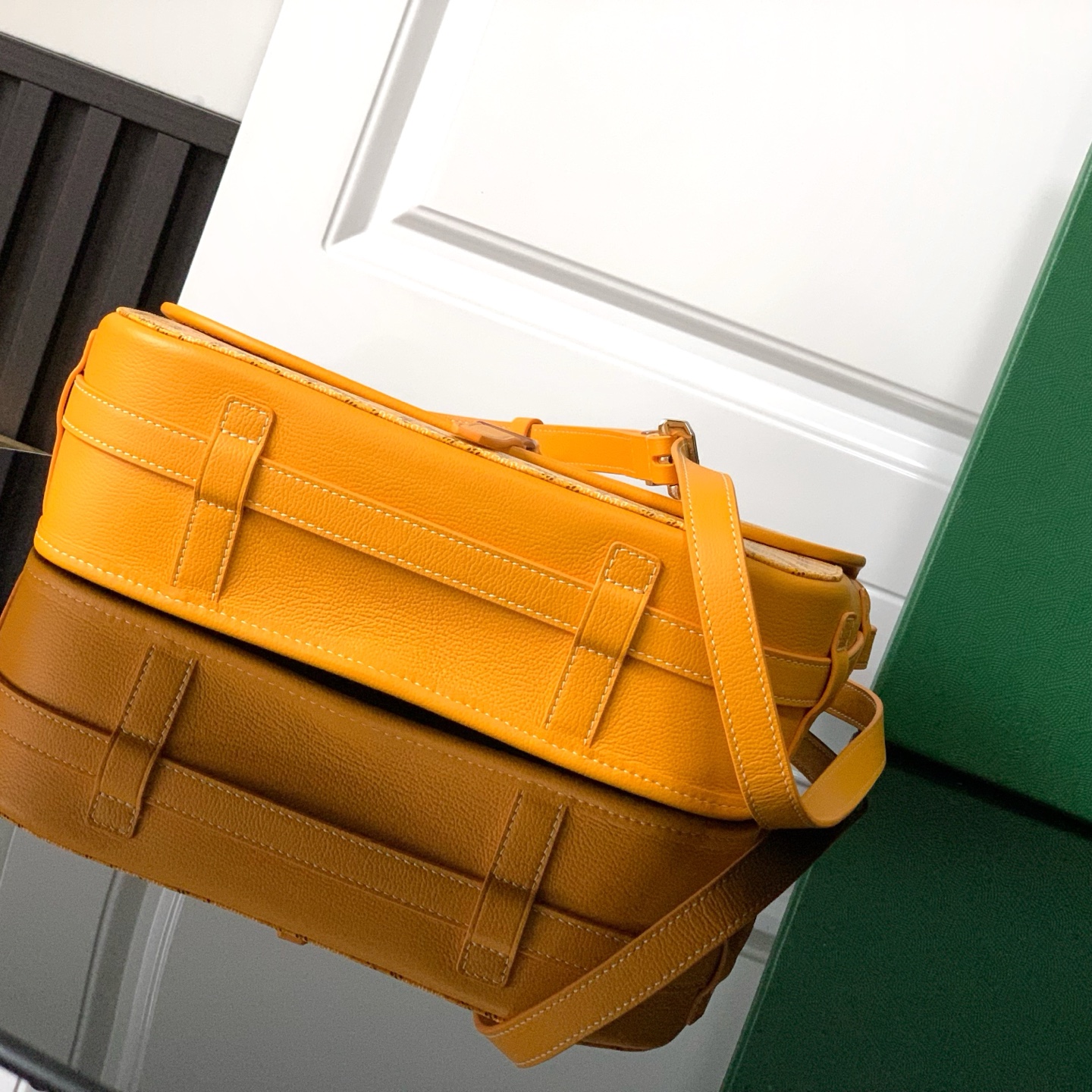 Goyard Goyardine Belvedere II Yellow MM Messenger Bag –