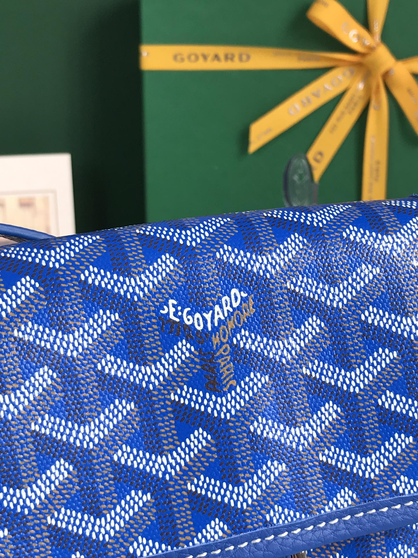 Goyard BlueCoated Canvas Mini Cross-Body Bag