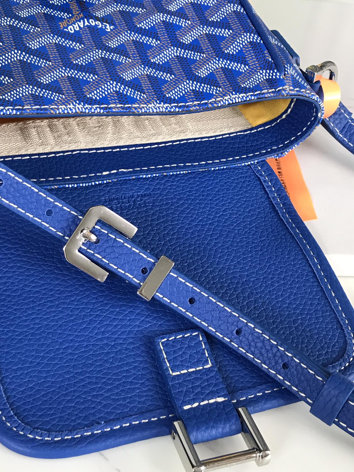 Goyard BlueCoated Canvas Mini Cross-Body Bag