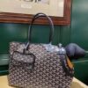 Goyard Chien Gris Pet Carrier Tote Coated Canvas bag black brown