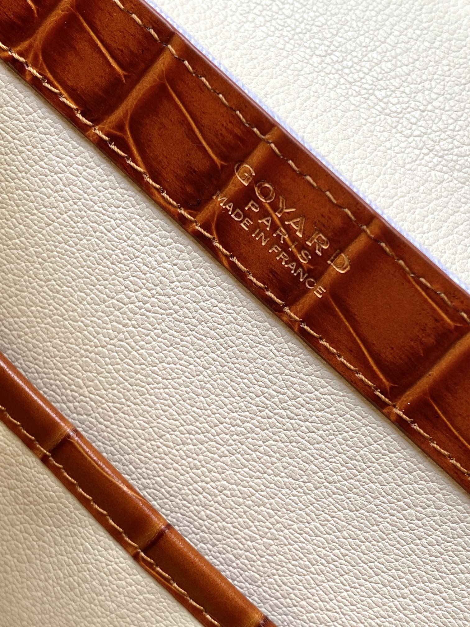 Goyard Matignon Crocodile Pattern Leather Top Handle Bag – Brown