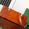 Goyard Matignon Crocodile Pattern Leather Top Handle Bag – Brown