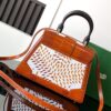 Goyard Matignon Crocodile Pattern Leather Top Handle Bag – Brown