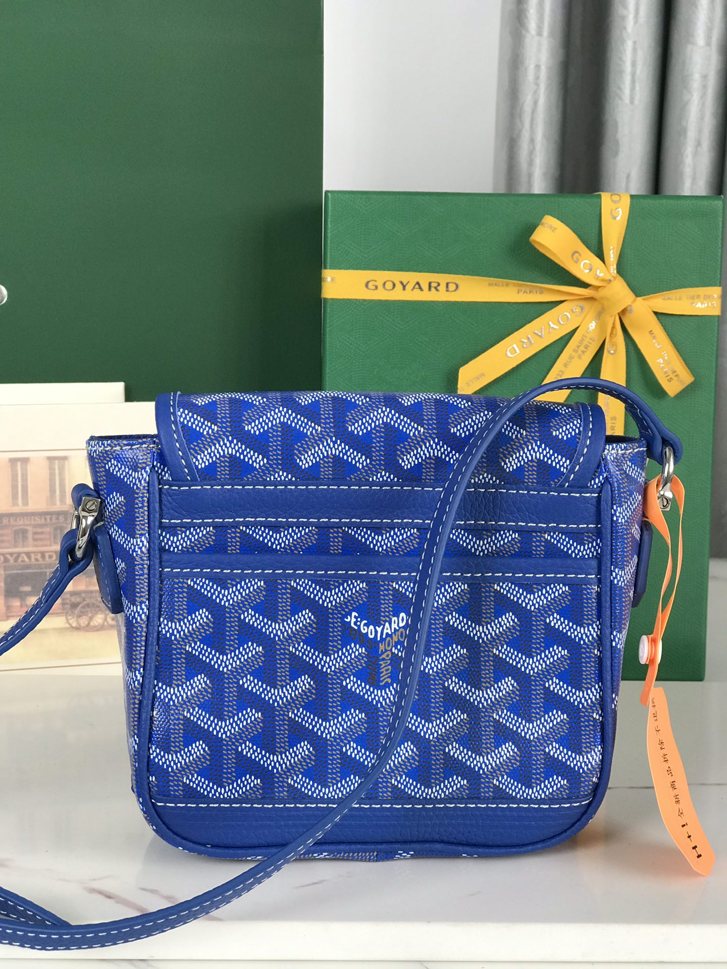Goyard BlueCoated Canvas Mini Cross-Body Bag