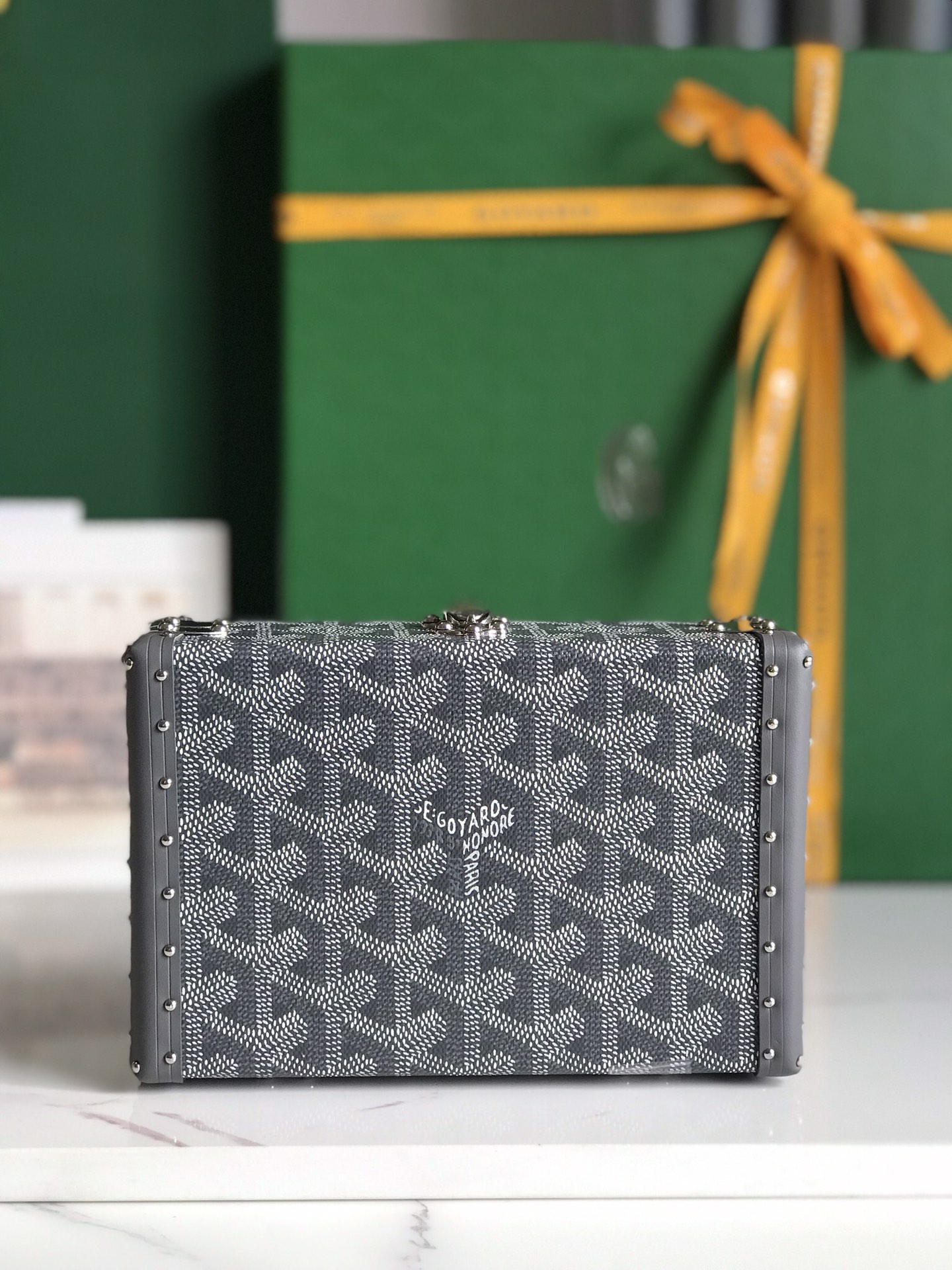 Goyard gray Minaudiere Trunk Bag Goyard |