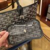 Goyard Chien Gris Pet Carrier Tote Coated Canvas bag black brown