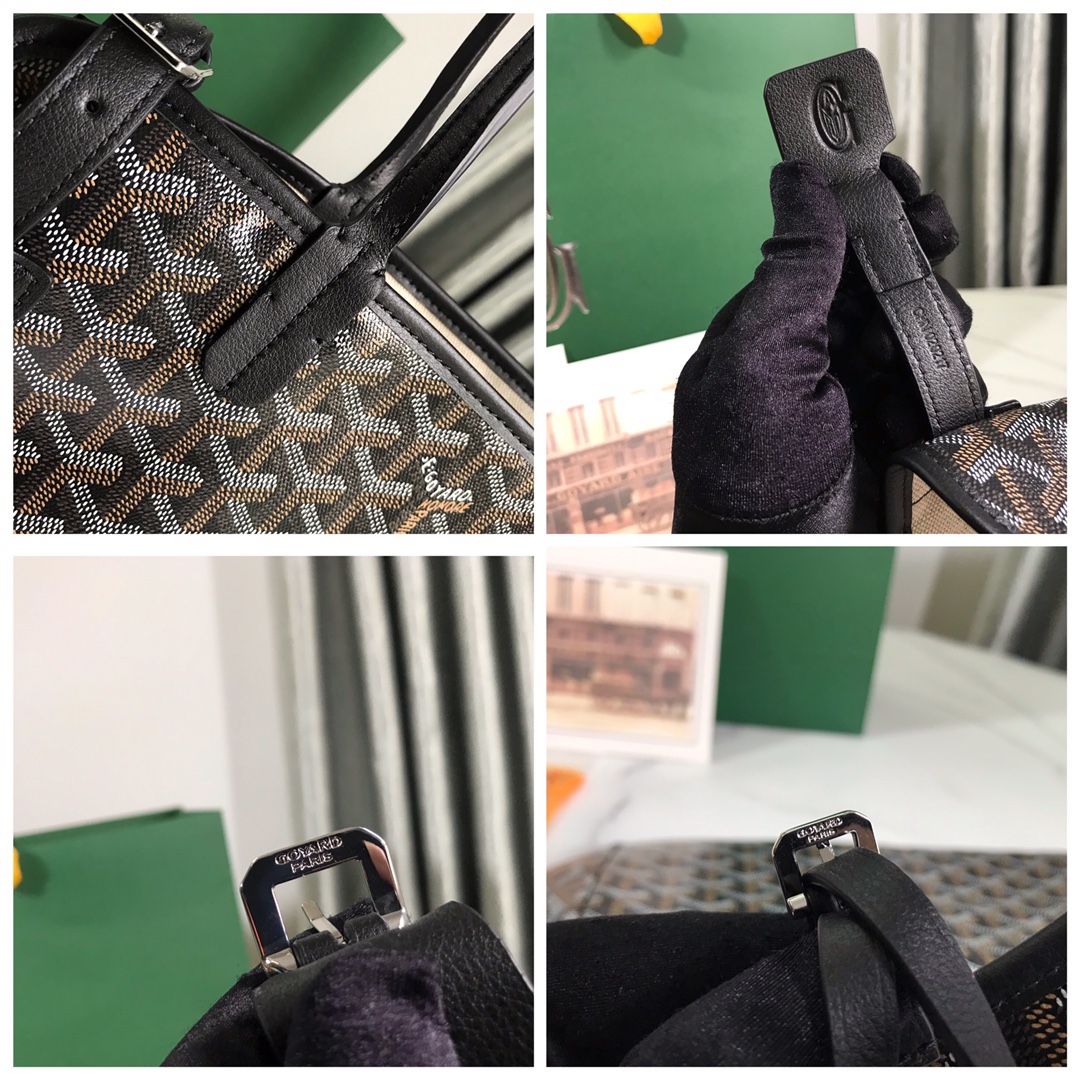 Goyard Chien Gris Pet Carrier Tote Coated Canvas bag gray