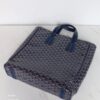 Goyard Goyardine Navy Blue Voltaire Tote Bag Palladium