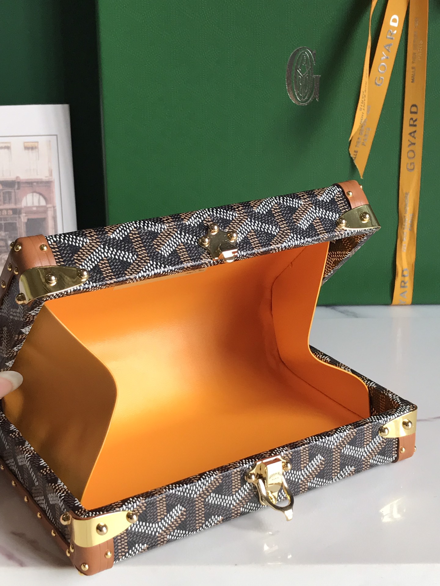 Goyard Brown Minaudiere Trunk Bag Goyard |