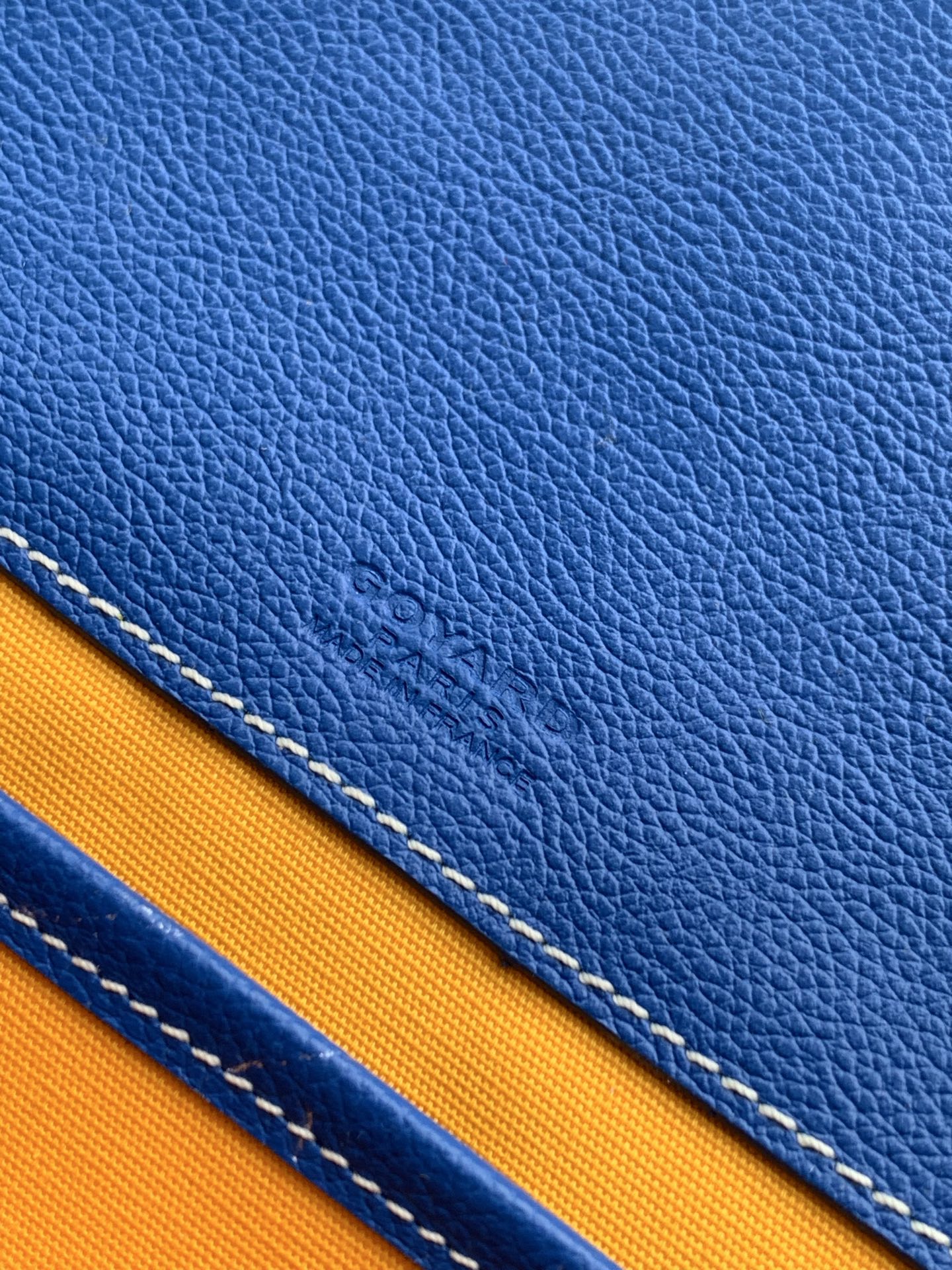 Goyard blue Goyardine Coated Canvas and Leather