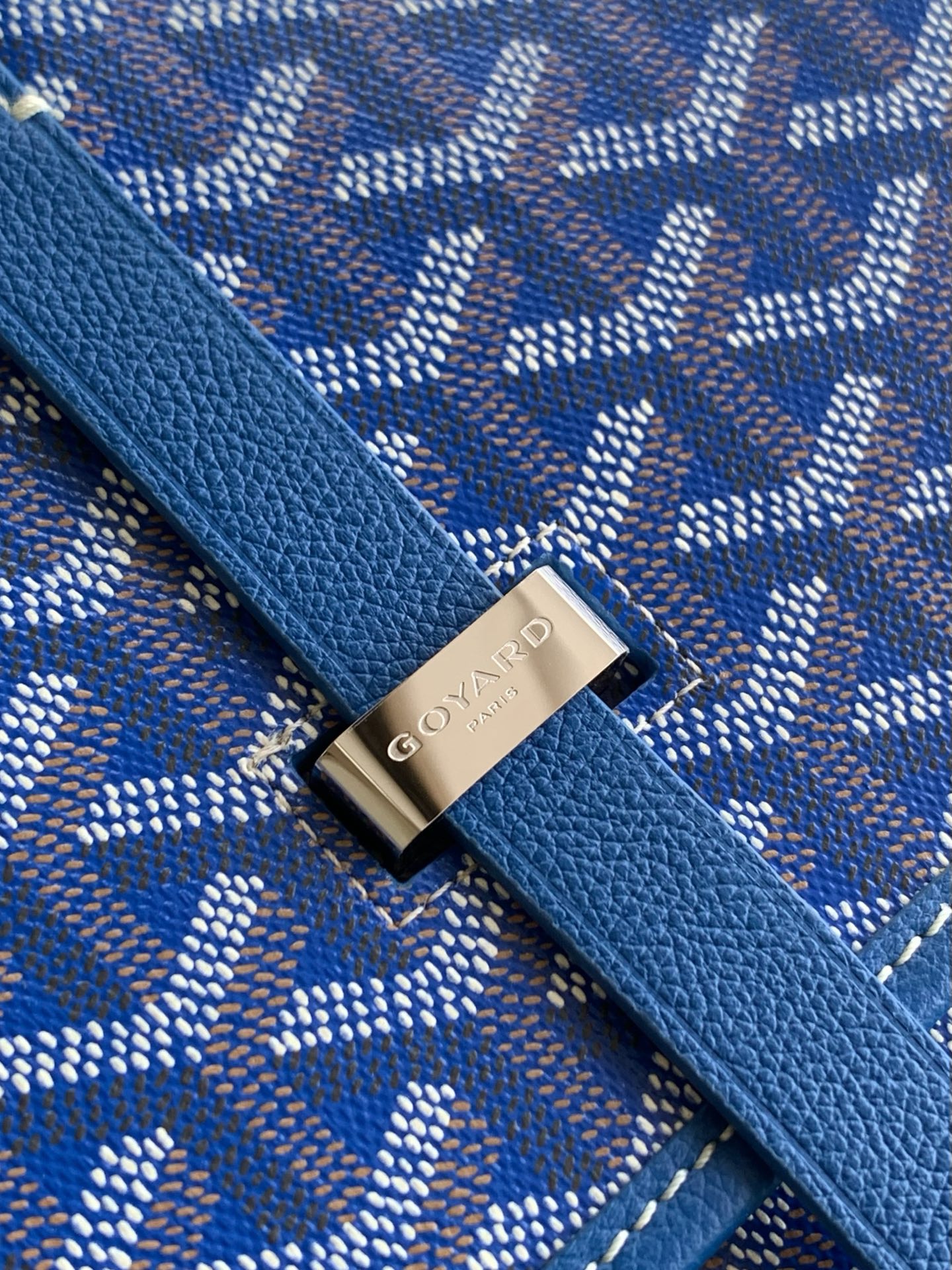 Goyard blue Goyardine Coated Canvas and Leather