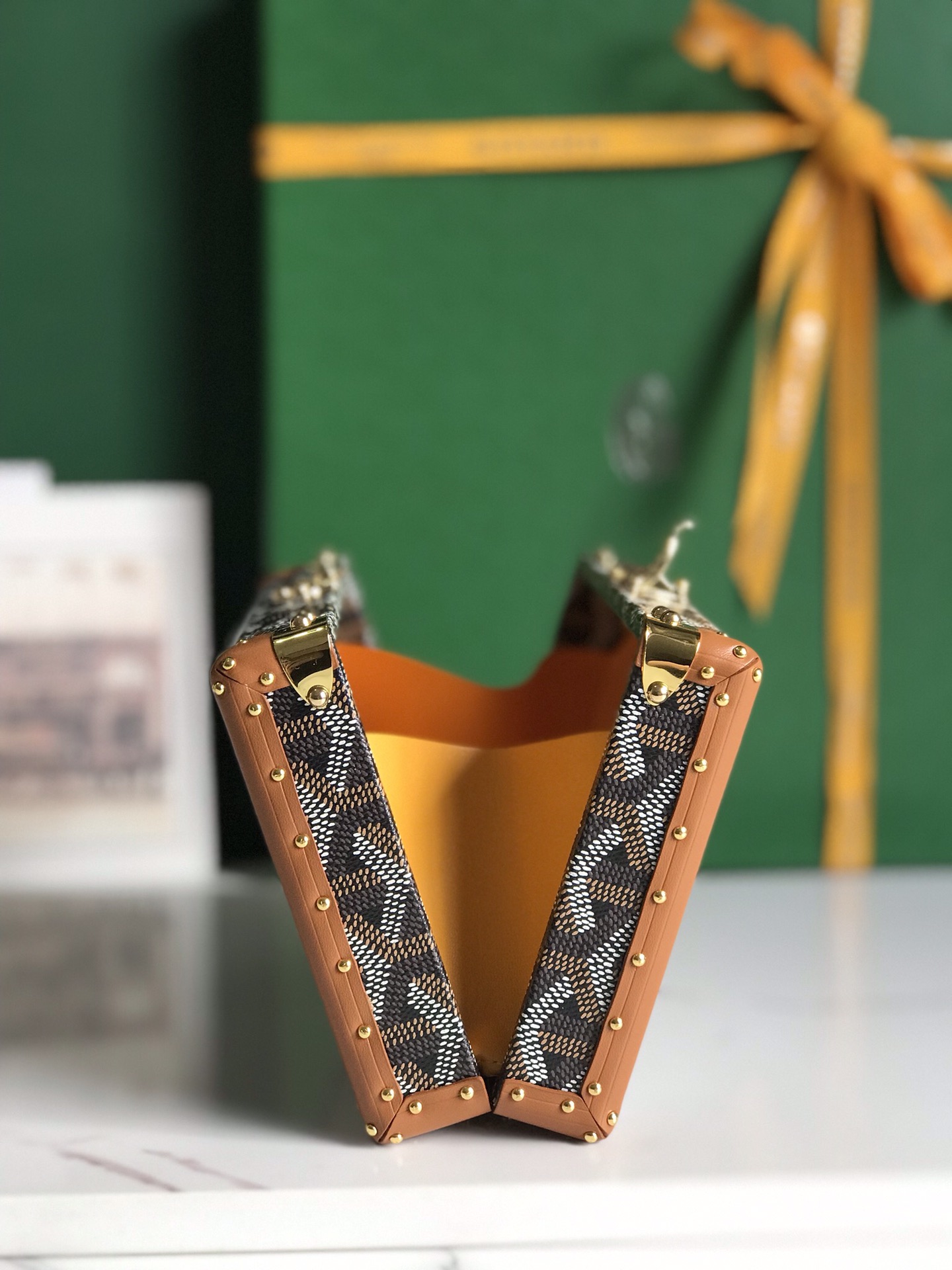 Goyard Brown Minaudiere Trunk Bag Goyard |