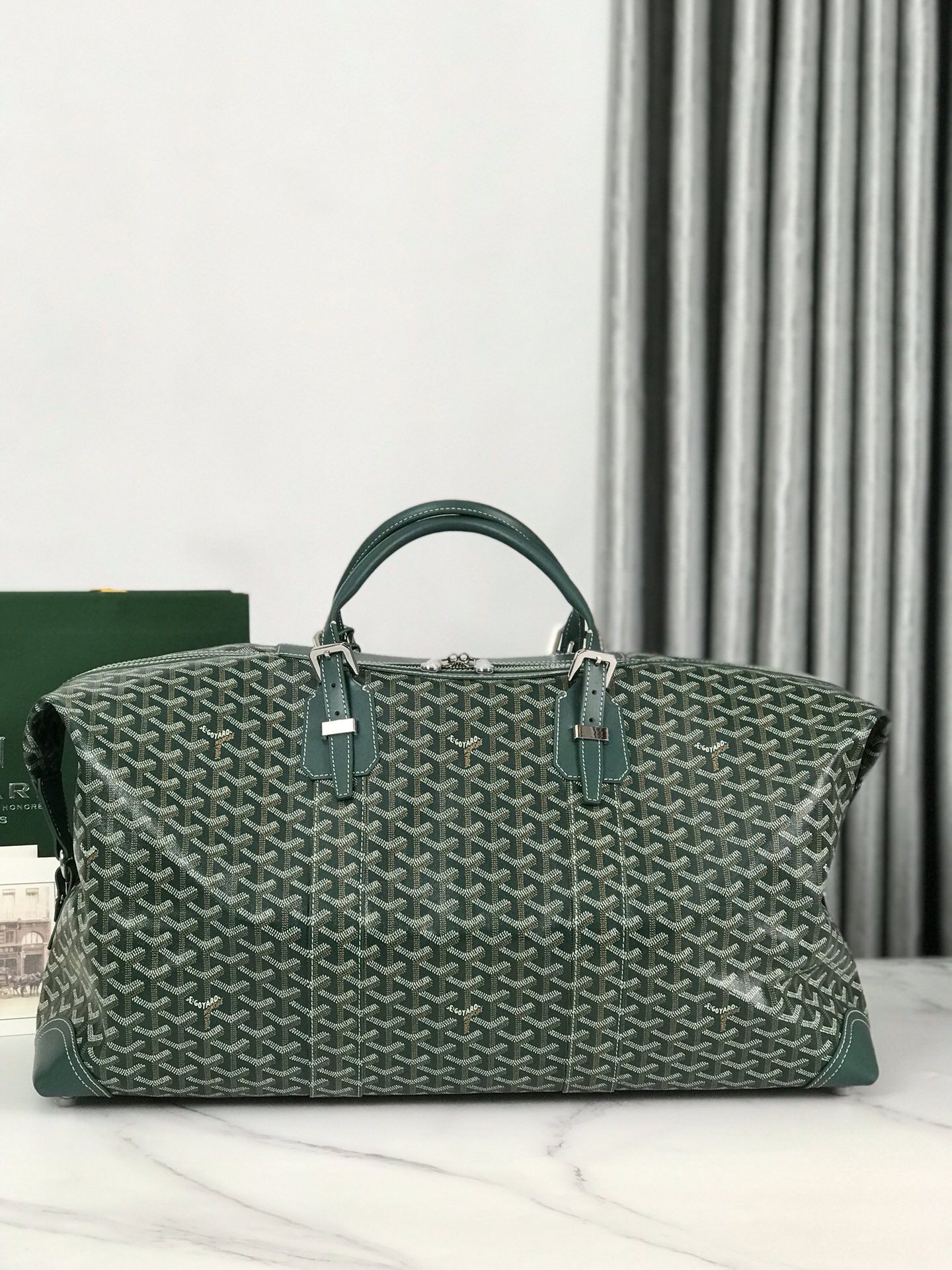 Goyard Sac Boeing 55 Duffle Handbag in green 98387