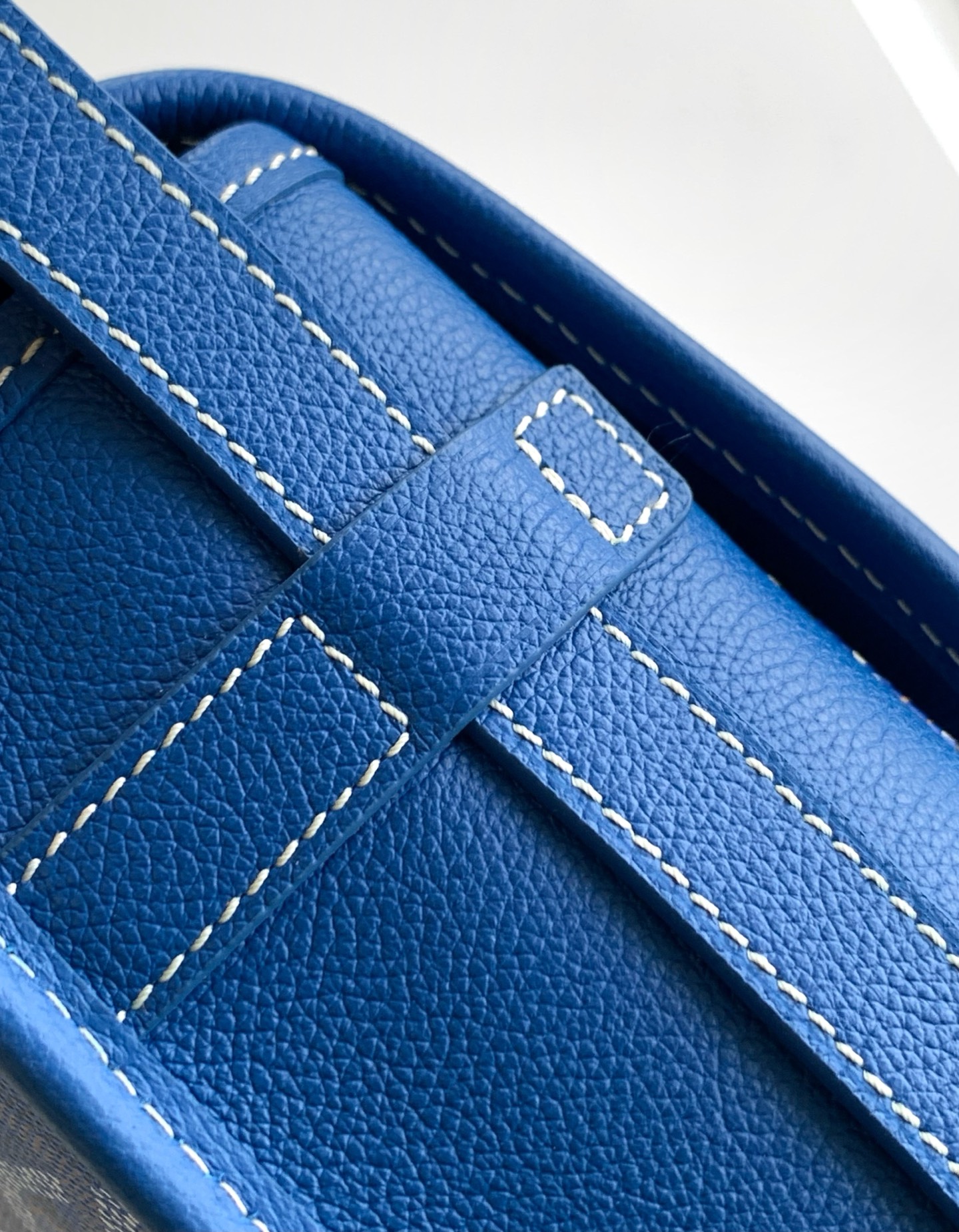Goyard blue Goyardine Coated Canvas and Leather